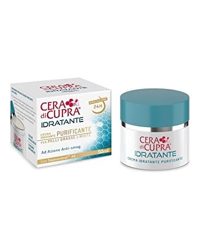 Cera di Cupra Crema viso idratante purificante pelli grasse o miste anti-smog 50 ml