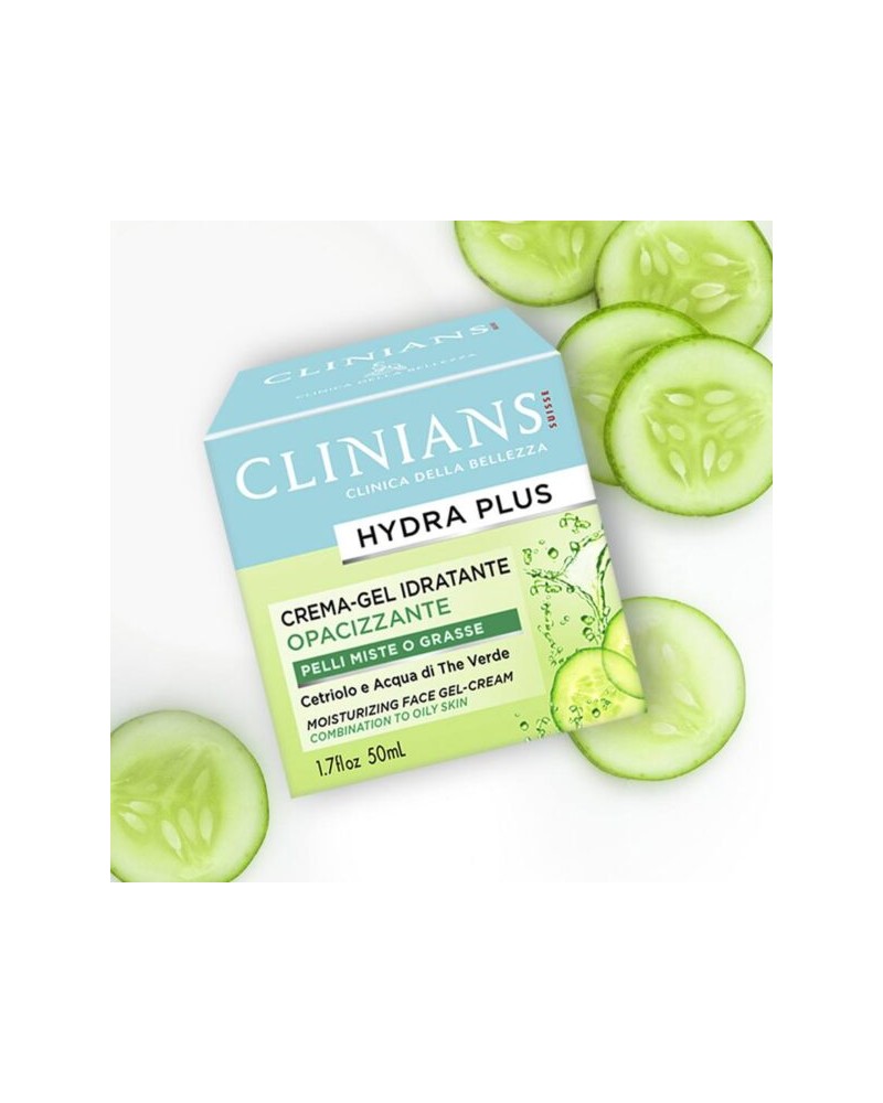 Clinians Hydra Plus Crema-gel viso idratante opacizzante pelli miste o grasse 50 ml