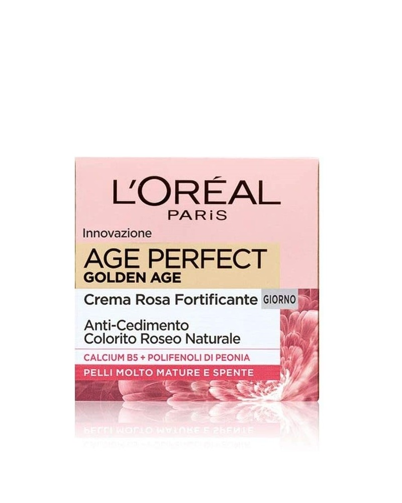 L'Oreal Paris Age Perfect Golden Age crema viso rosa fortificante anti-cedimento pelli molto mature e spente 50 ml