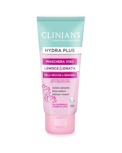 Clinians Hydra Plus Maschera viso lenisce e idrata pelli secche o sensibili 75 ml