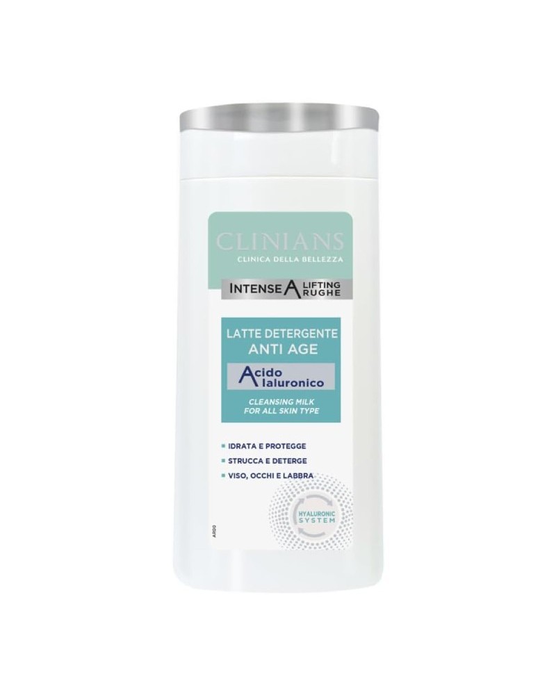 Clinians Latte detergente anti-age acido ialuronico 200 ml