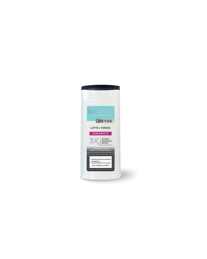 Clinians Detox Latte e Tonico pelli normali o miste 200 ml