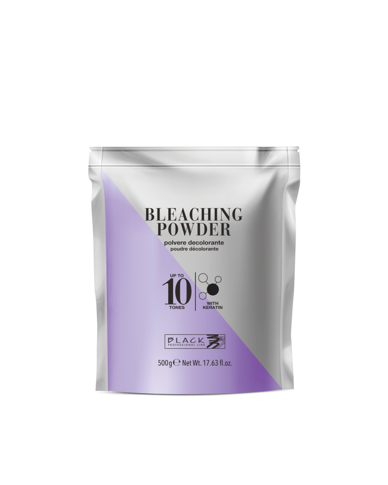 Black Professional Polvere decolorante 10 toni con cheratina 500 gr