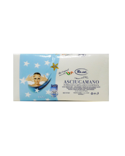 Asciugamani di carta piegato monouso 5 stelle Ro.Ial. 35 X 67 cm 60 pz.