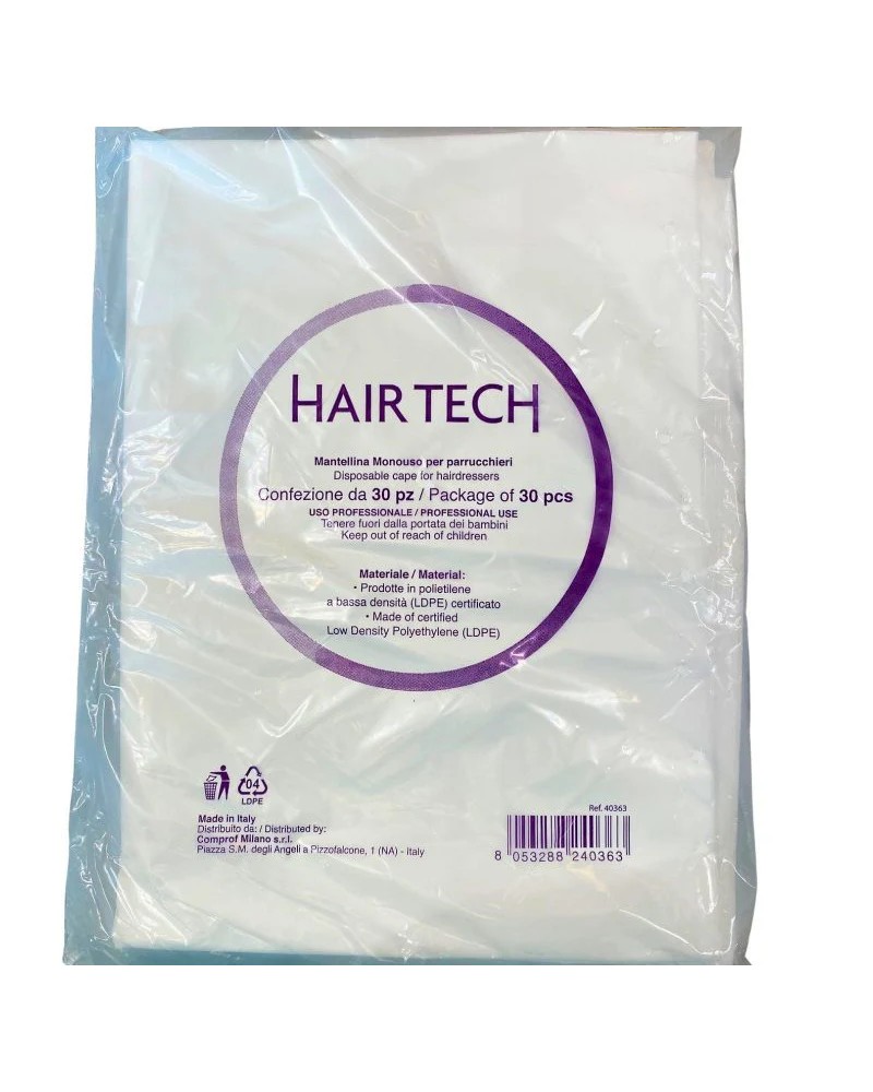 Mantellina monouso hair tech confezione da 30pz