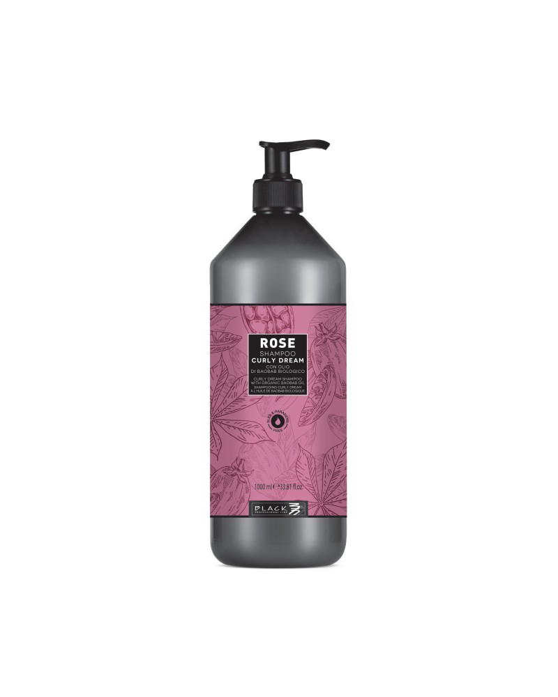 Curly Dream – shampoo con olio di baobab biologico | Rose 1 lt