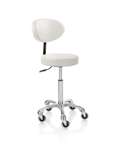 Sgabello 375.342 sella c/schienale bianco xaniservice