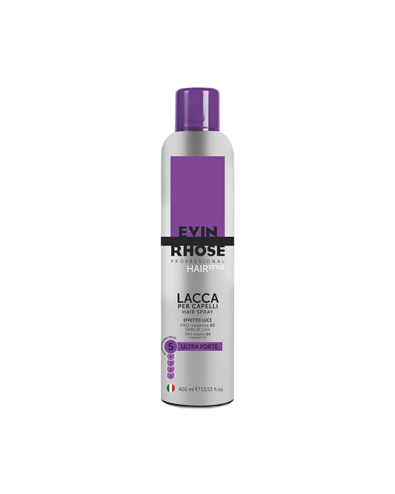 Evin Rhose Lacca Spray Per Capelli Fissaggio Ultra Forte 5 400 ml