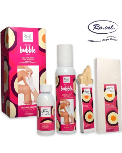 Ro.ial. Bubble Wax - Kit Depilazione con Cera Depilatoria Spray a Freddo