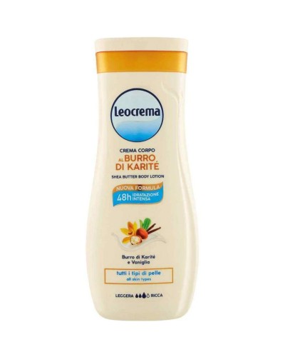 Leocrema Crema corpo burro di karitè e vaniglia 400 ml