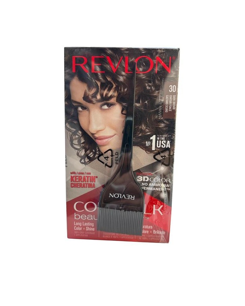 Revlon Colorsilk keratin Tinta Per Capelli + pennello 30 castano scuro