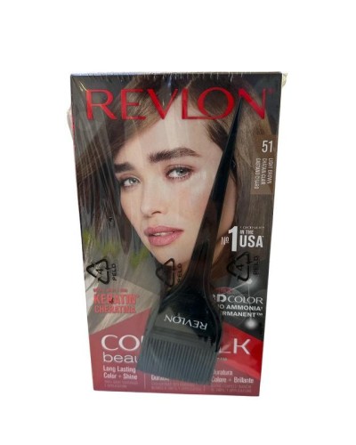 Revlon Colorsilk keratin Tinta Per Capelli + pennello 51 castano chiaro